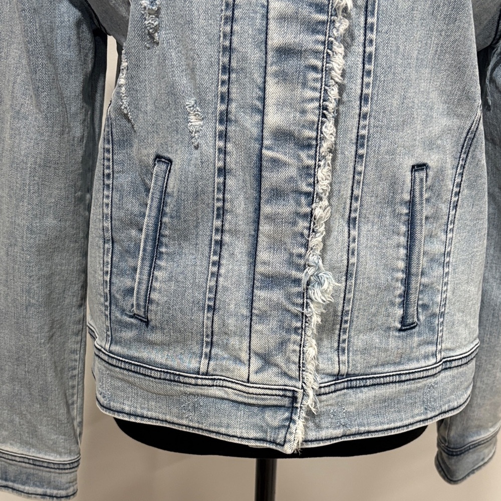 Generation Love Light Blue Distressed Denim Jacket - Picture 3 of 10